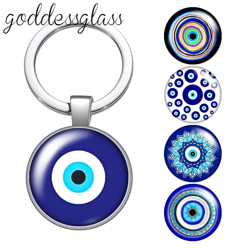 Blue Evil Eye keychain