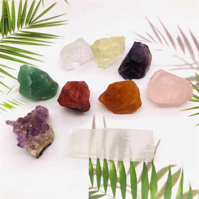 Natural Quartz Crystals., Spiritual Chakra Stones