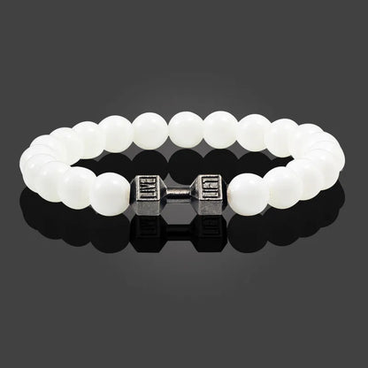 Stone Beaded Bracelet ,Gym/Fitness/Dumbbell