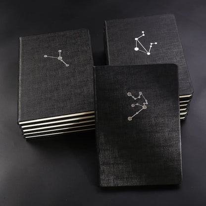 High-end, exquisite cover texture. PU notebook retro A5 notebook 12 constellation