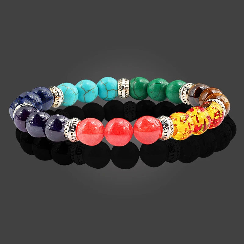 Chakra Bracelets, For Men Women, Natural Stone Beads