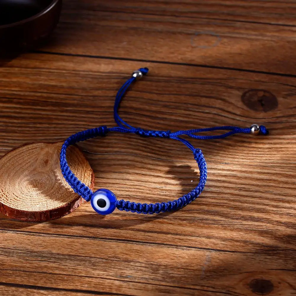 Turkish Lucky Evil Eye Bracelets For Women, Handmade Braided Rope