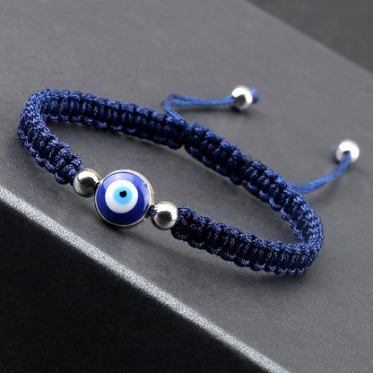 Braided Evil Eye Bracelet,  Multiple Color Options,  Handmade, Gift for Friend