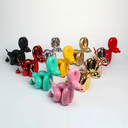 Pooping Balloon Dog Sculpture, Resin Animal Doggy Statue, Home Decoration