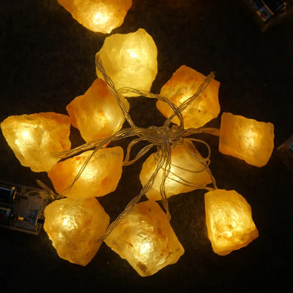 USB Led String Salt Crystal Lamp Crystal Decorative Lamp Atmosphere Lamp