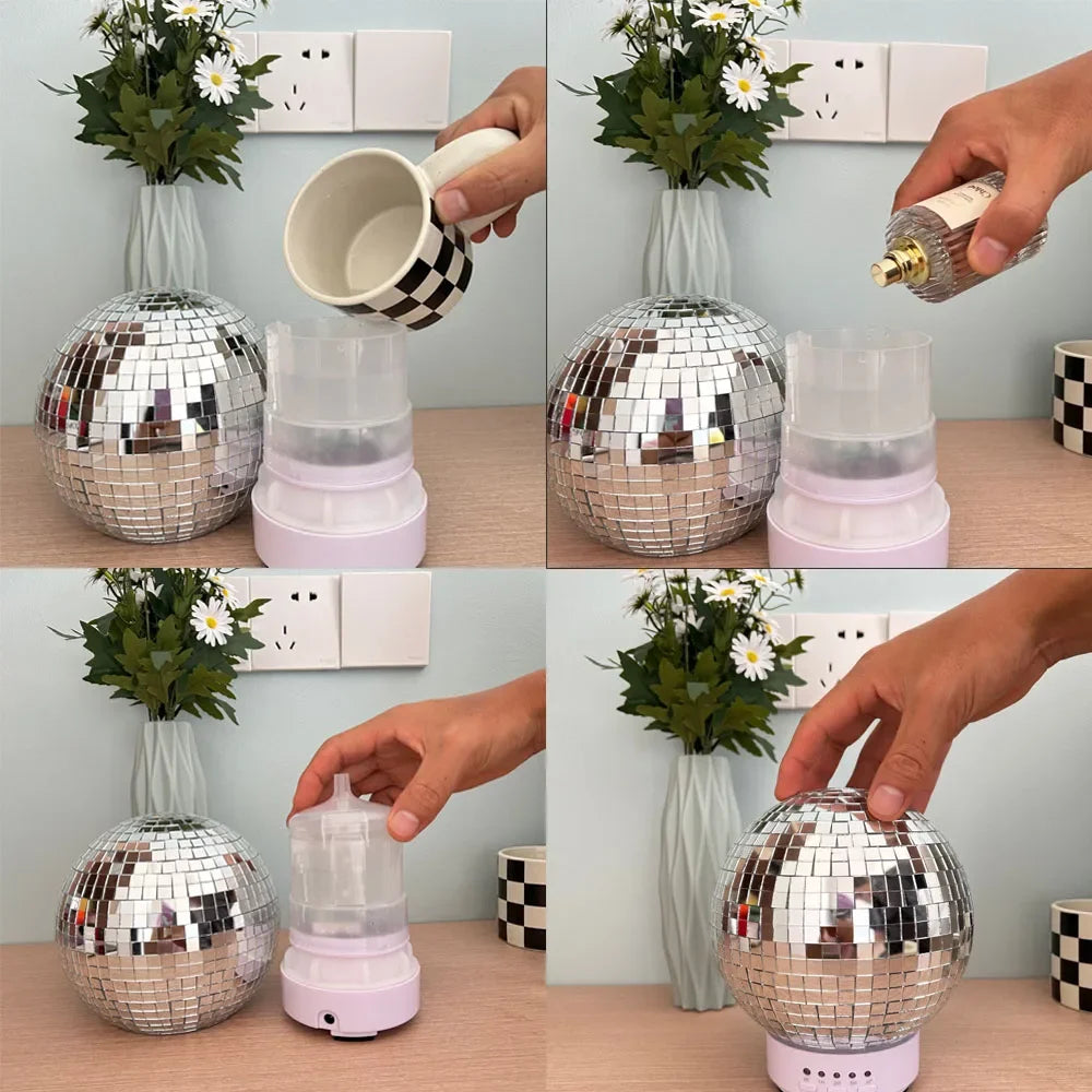 Disco Ball Diffuser Rotating Essential Oil Diffusers Aromatherapy