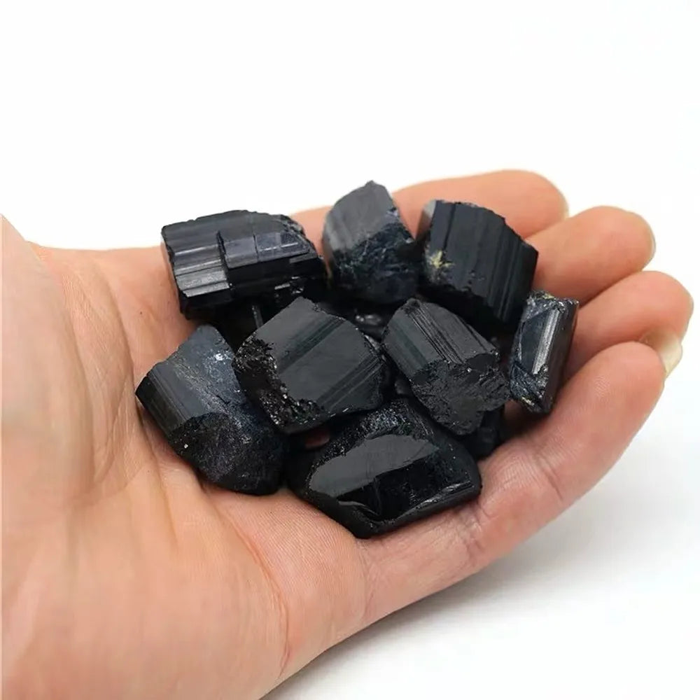 Natural Black Tourmaline Mineral Specimen, Crystal Stone Healing