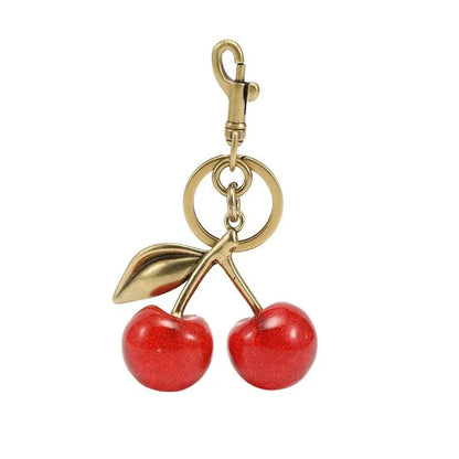 cherry charm for coach bag pendant cherry keychain