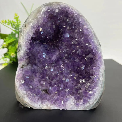 Natural Crystal Cluster Amethyst Stone Geode   Raw Quartz Minerals