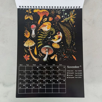 12 X 8 Inch Dark Forest Lunar Calendar 2024 Contains 12 Original Illustrations