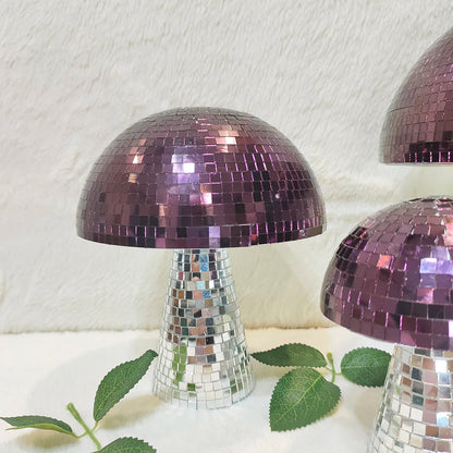 Purple Mushroom Disco Mirror Ball ,Home Decor for Party Room