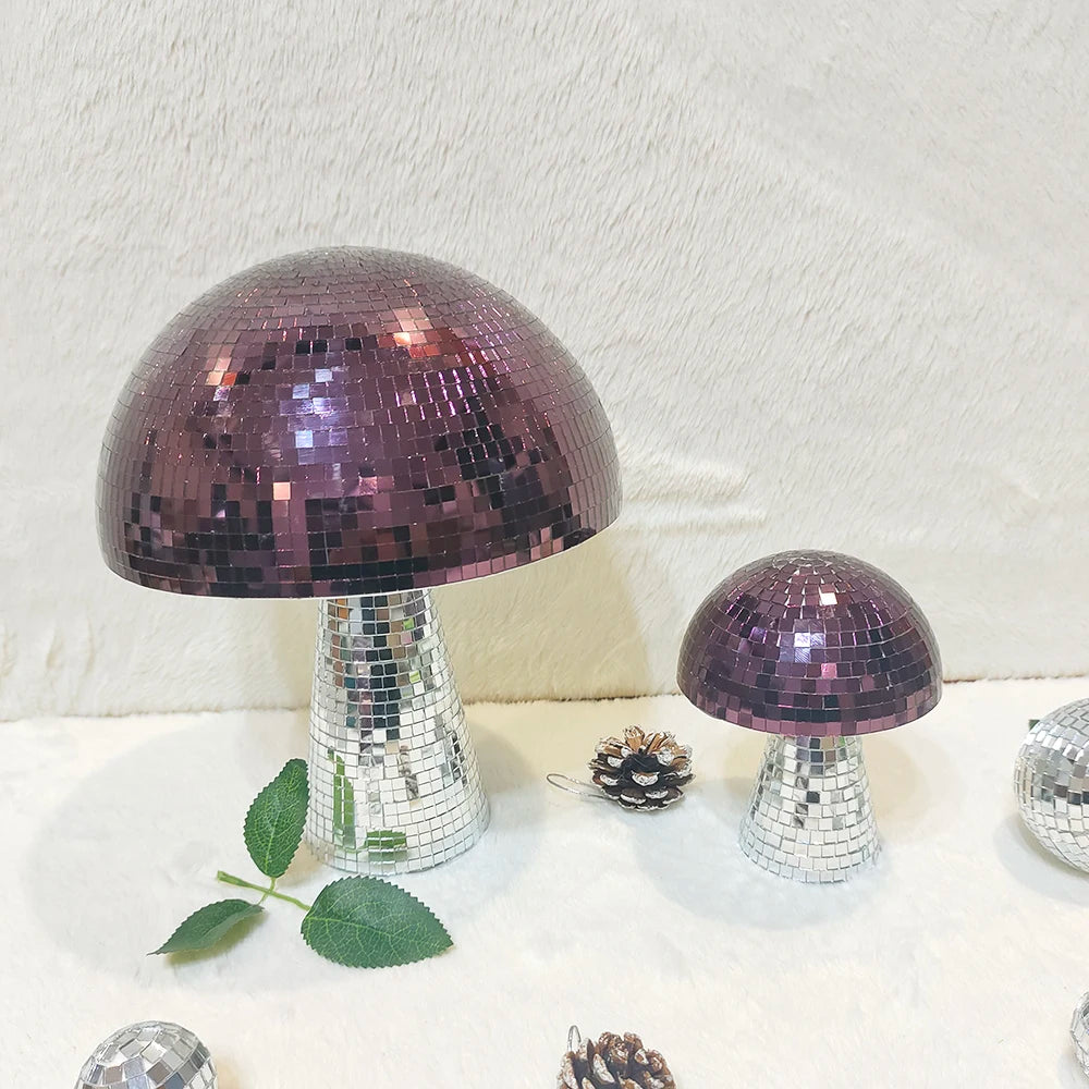 Purple Mushroom Disco Mirror Ball ,Home Decor for Party Room