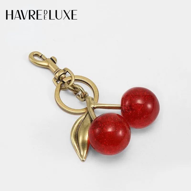 cherry charm for coach bag pendant cherry keychain