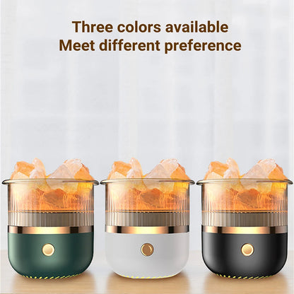 Mini Aromatherapy Air Humidifier, Salt Stone Aromatheraphy, Humidifier Automatic Power-Off with LED Light for Household