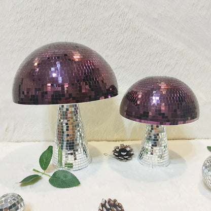 Purple Mushroom Disco Mirror Ball ,Home Decor for Party Room