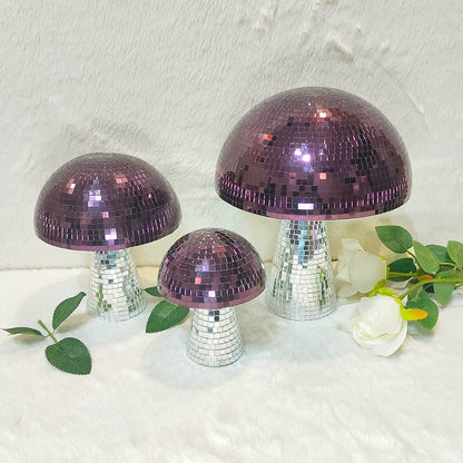 Purple Mushroom Disco Mirror Ball ,Home Decor for Party Room