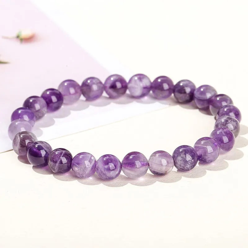 Natural Dream Lace Amethyst Stone Beaded Bracelets