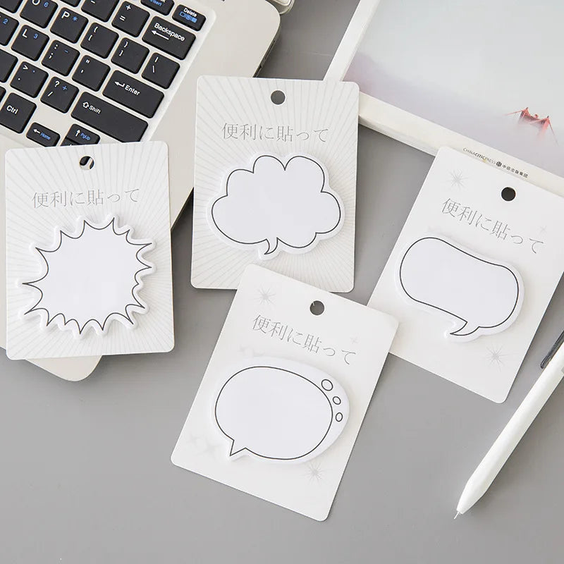 4pcs Kawaii Tabs Sticky Notes Stickers ,Memo Pad, Stationery