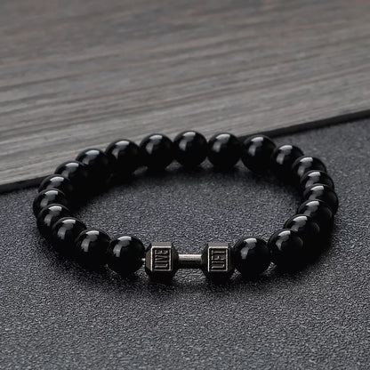 Stone Beaded Bracelet ,Gym/Fitness/Dumbbell