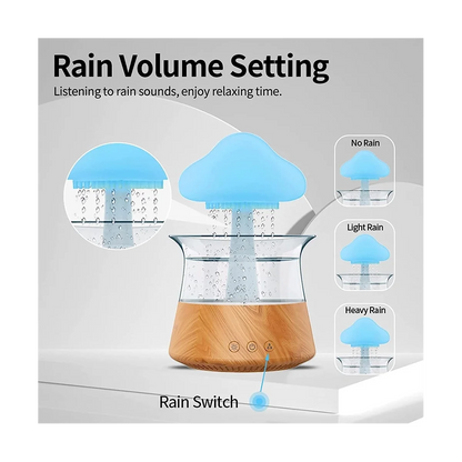 Rain Humidifier Diffuser with 7 Colors Night Lights, Essential Oil Aroma Therapy Diffuser with Remote Control