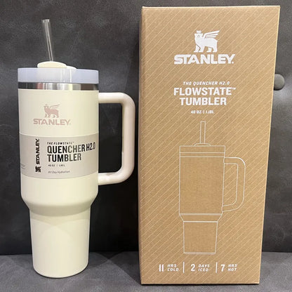 40oz Stanley Adventure Quencher H2.0 Tumbler With Handle Stainless Steel 40 Oz Water Bottle  Vacuum Insulated Travel Cup