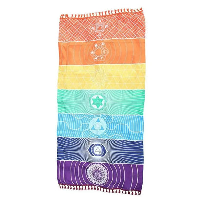 Meditation Yoga Rug Towels, Striped Floor Mat Tassel Tapestry Yoga Mat Tapestry Yogo