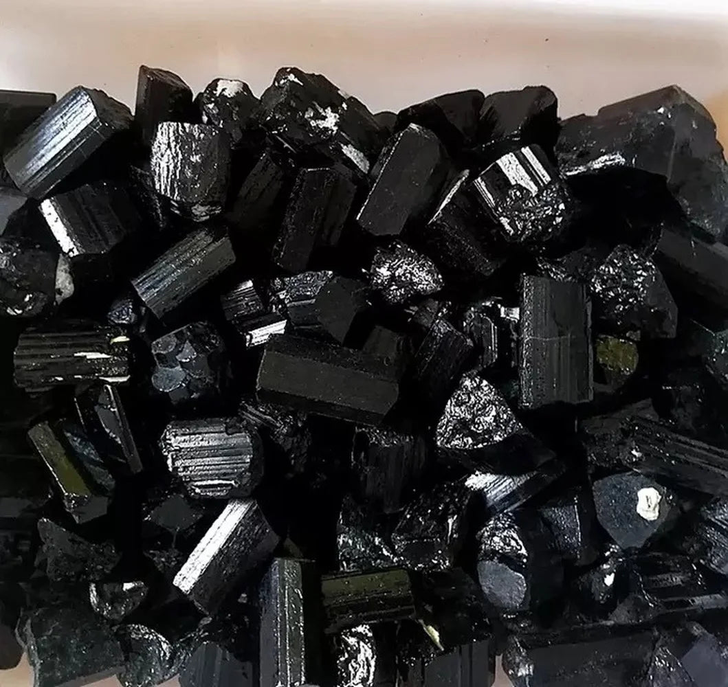 Natural Black Tourmaline Mineral Specimen, Crystal Stone Healing