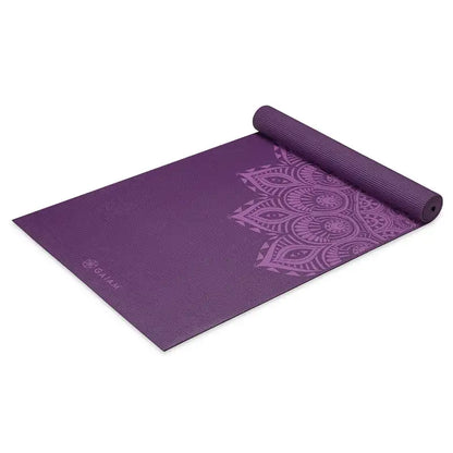 Print Yoga Mat, Purple Mandala, 6mm Plush