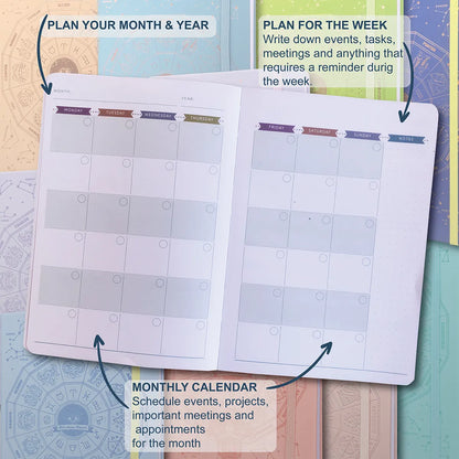 2024 Daily Planner/Life Goal Setting, Undated Weekly, Monthly, Year Calendar