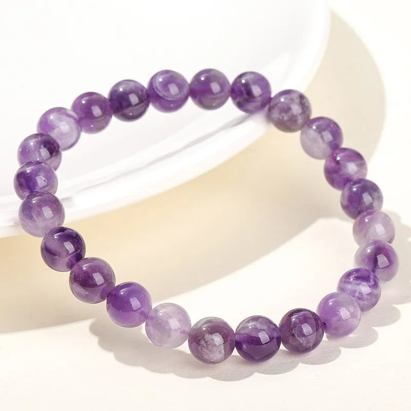 Natural Dream Lace Amethyst Stone Beaded Bracelets