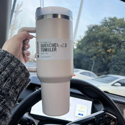 Stanley Tumbler FlowState Straw Lid Stainless Steel 30oz/40oz Vacuum Insulated Car Mug Double Wall Thermal Iced Travel Cup