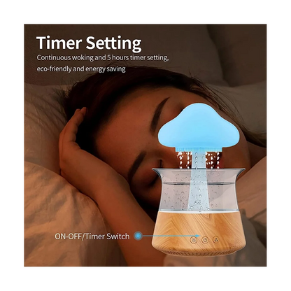Rain Humidifier Diffuser with 7 Colors Night Lights, Essential Oil Aroma Therapy Diffuser with Remote Control