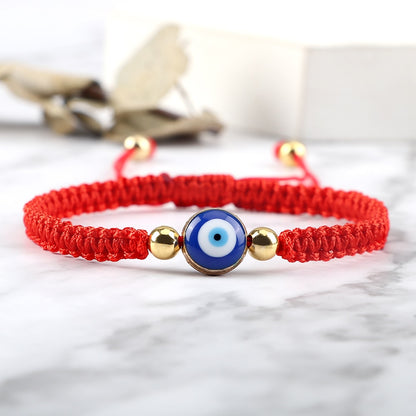 Braided Evil Eye Bracelet,  Multiple Color Options,  Handmade, Gift for Friend