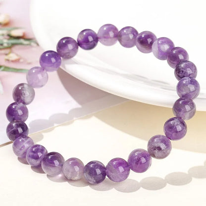 Natural Dream Lace Amethyst Stone Beaded Bracelets