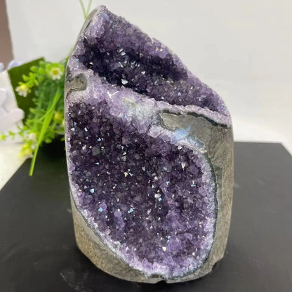 Natural Crystal Cluster Amethyst Stone Geode   Raw Quartz Minerals