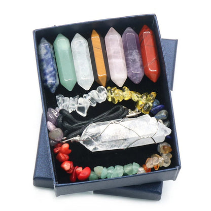 Yoga Reiki Stone Set for Healing Meditation Natural Crystal Stones