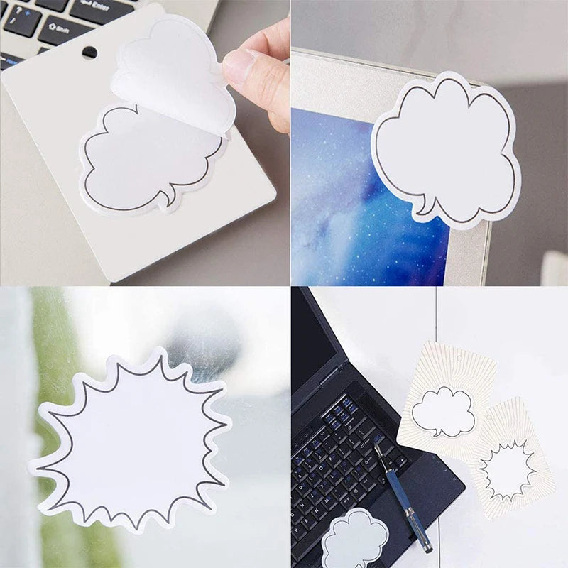 4pcs Kawaii Tabs Sticky Notes Stickers ,Memo Pad, Stationery