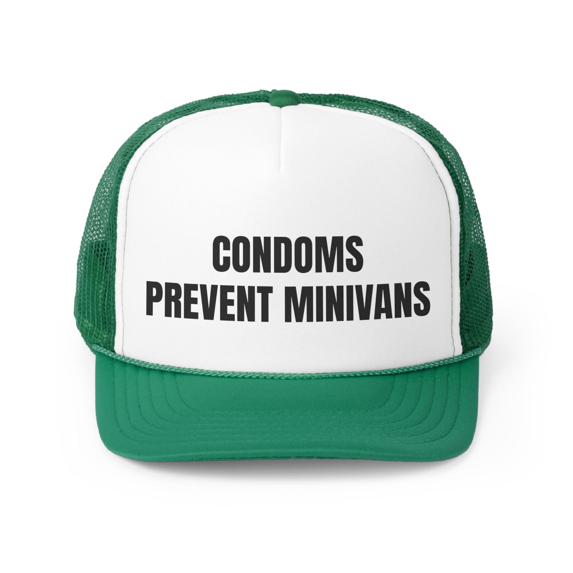 Condoms Prevent MiniVans Funny Trucker Hat-0