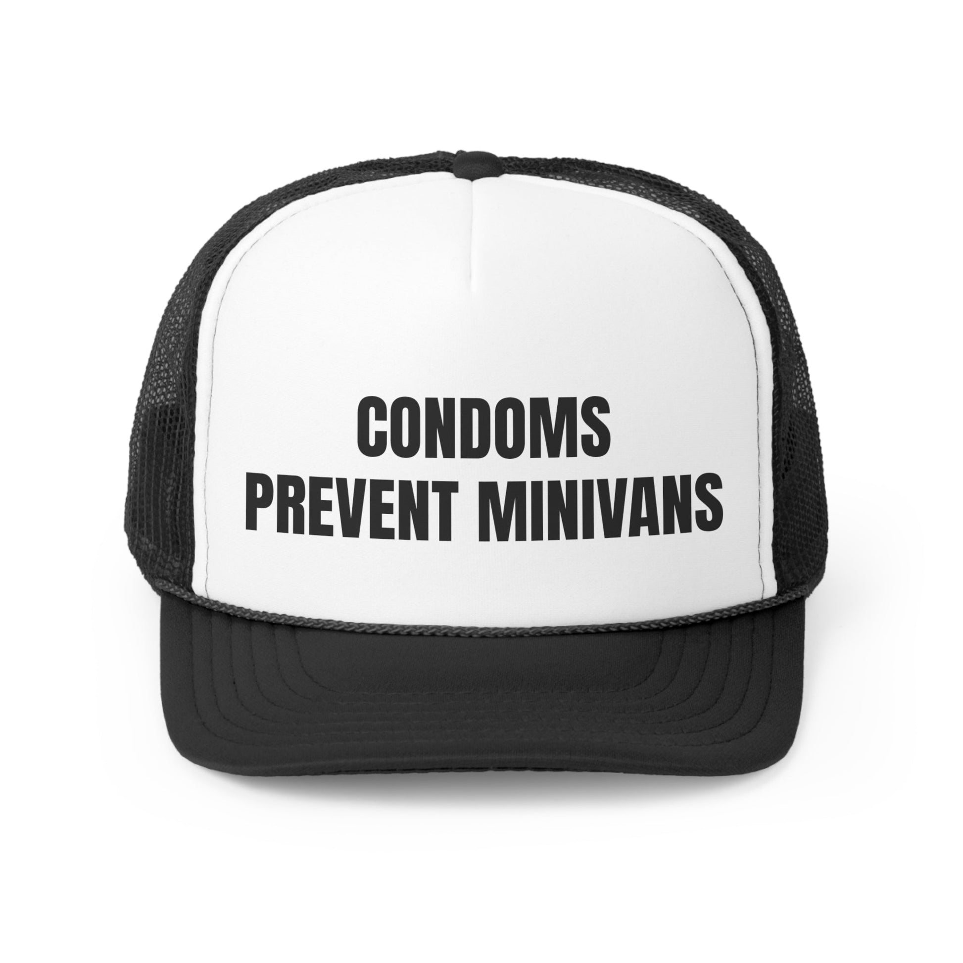 Condoms Prevent MiniVans Funny Trucker Hat-1