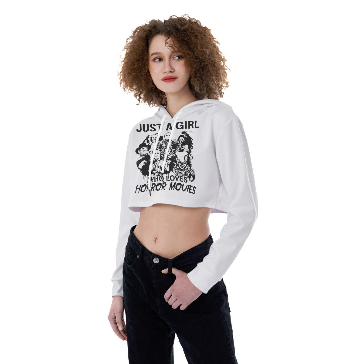 All-Over Print Women's Crop Top Hoodie