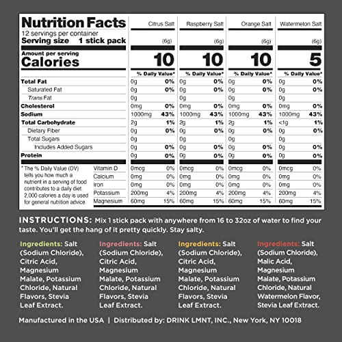 LMNT Keto Electrolyte Powder Packets | Paleo Hydration Powder | No Sugar, No Artificial Ingredients | Variety Pack | 12 Stick Packs