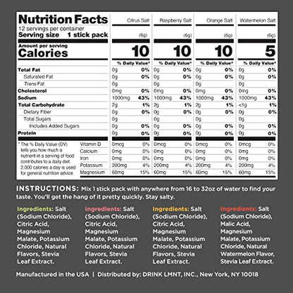 LMNT Keto Electrolyte Powder Packets | Paleo Hydration Powder | No Sugar, No Artificial Ingredients | Variety Pack | 12 Stick Packs