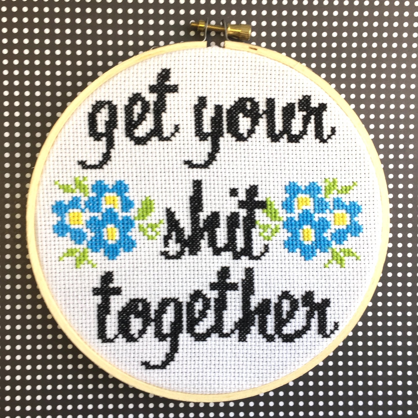 Get Your Shit Together Counted Cross Stitch DIY KIT Intermediate-2