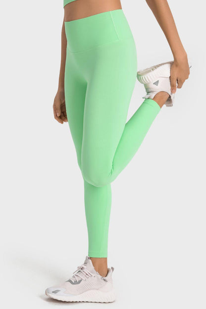 High-Rise Wide Waistband Yoga Leggings - Stellar Soul 